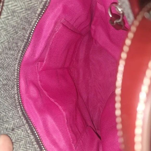 NWOT COAH Y2K Patchwork Tote Purse with Leather Straps - Picture 9 of 13